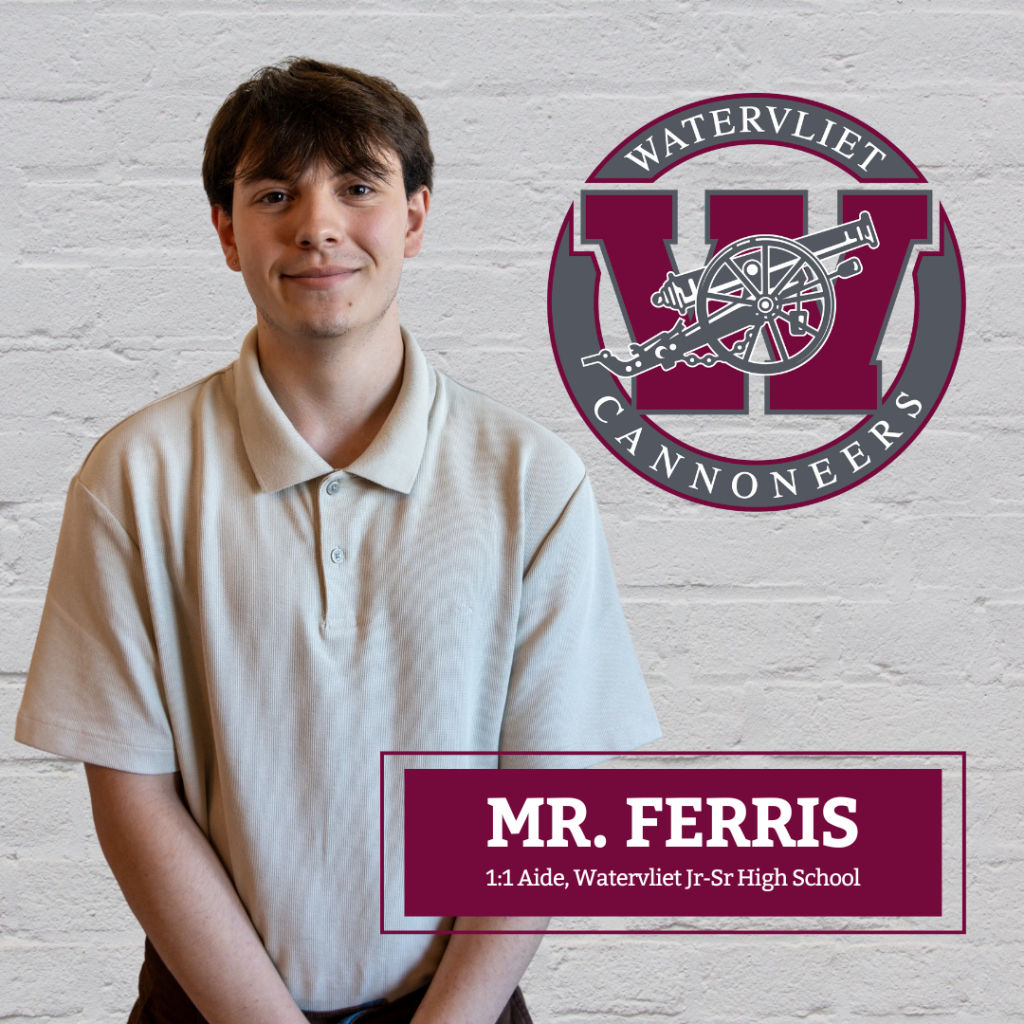 Jack Ferris, 1:1 Aide at Watervliet Jr-Sr High School