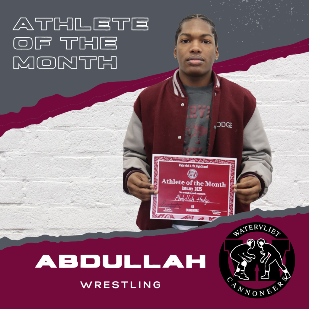 Varsity wrestler named January Athlete of the Month